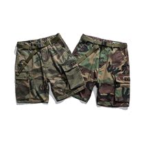 2021 summer Tide brand camouflage shorts mens overalls loose size multi pocket five-point pants casual straight Cotton
