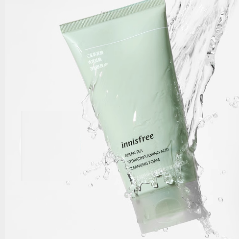 innisfree/悦诗风吟男女泡沫洗面奶绿茶控油氨基酸洁面乳膏350ml