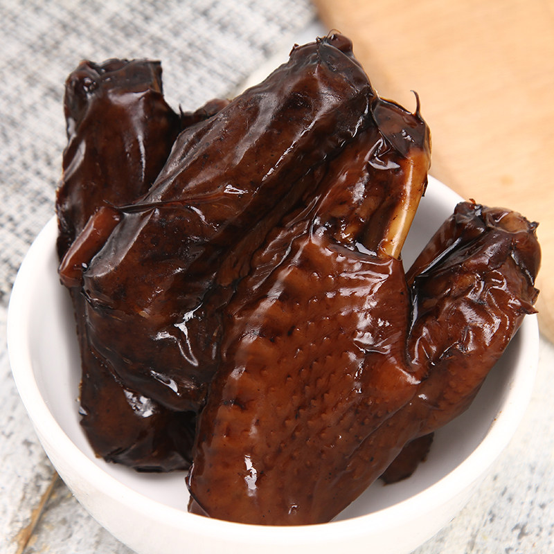 (10 packs) Wenzhou specialty local fragrant chicken wings 50g (black wings) snacks crispy wings snacks