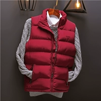 Áo vest nam cotton ấm áp mùa thu đông mới phiên bản Hàn Quốc của xu hướng thêu áo khoác cotton trẻ trung áo 3 lỗ nam