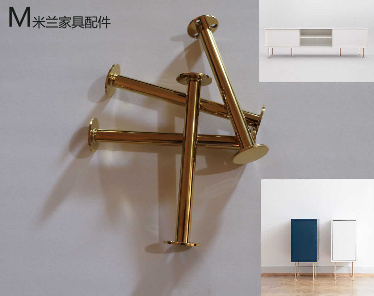 Stainless steel titanium-plated TV cabinet bedside table titanium gold metal feet 15 20 22CM furniture hardware accessories spot