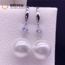 925 sterling silver natural freshwater pearl powder earrings earrings earrings zircon earrings simple earhook fashion versatile