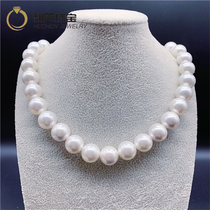 Pearl necklace simple round white mother shell pearl powder necklace fashion choker no time to send mother to girlfriend