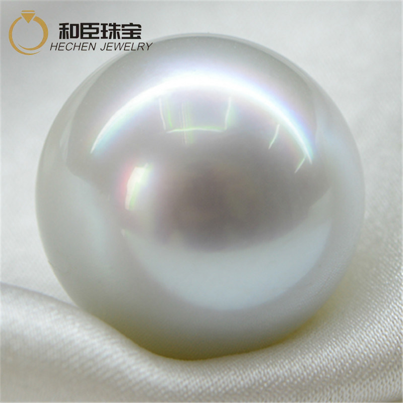 Nanyang Mother Bay Pearl White Pearl White Pearl Bare Beads Positive round light No time Alone Natural Seawater Pearl Pendant Pearl Necklace