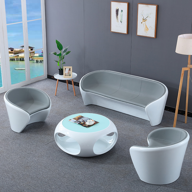 Talk about tables and chairs combination of simple round reception desk and chairshop beauty salon cafeteriaMengySofa creative tea table
