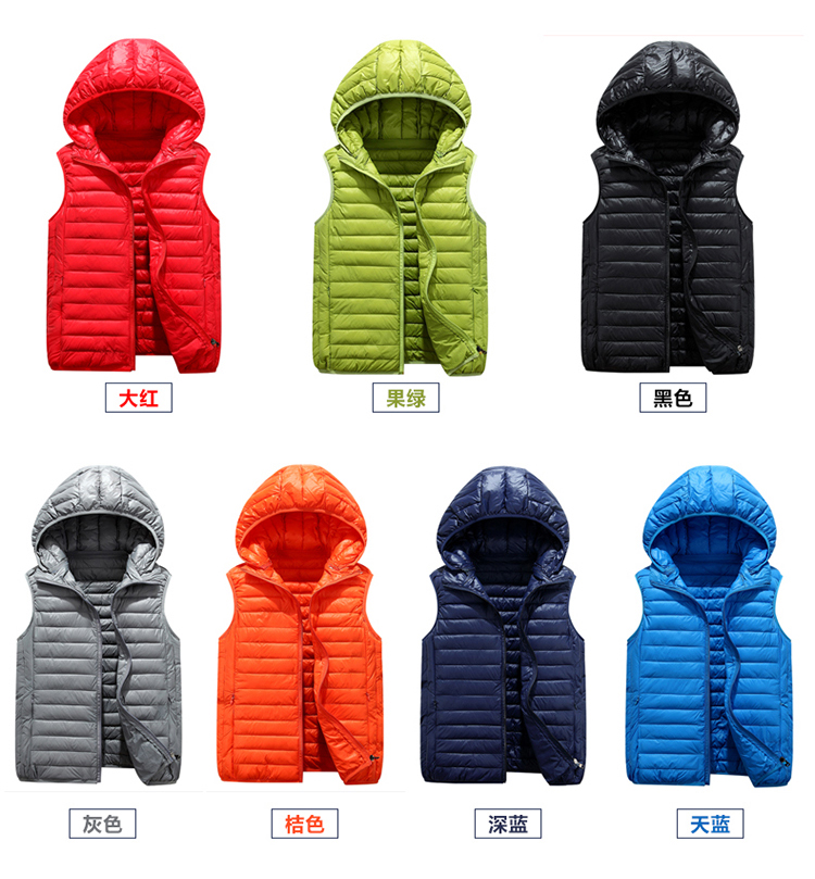 2017 gia đình trẻ em mới được trang bị áo khoác cotton nhẹ áo khoác nam và nữ vài bộ quần áo cotton vest vest giản dị áo khoác ba lỗ có mũ bé gái