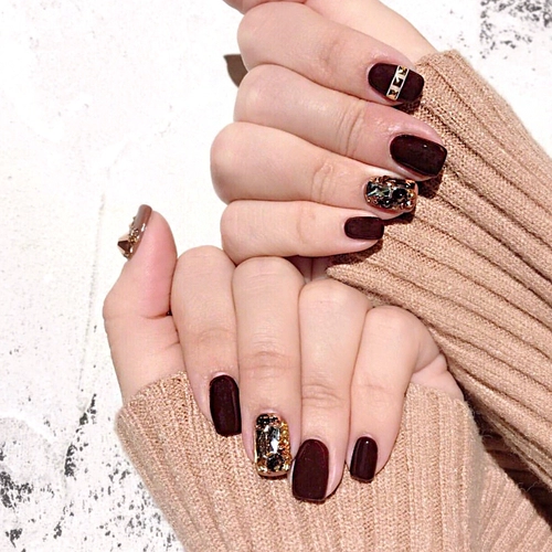 Xiaohongshu hirang.com Красный взрыв гвоздь хаодзин темная коробка нью -йоркская штормовая шахта -Смешанная плоская алмаз