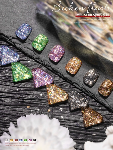 Блестки для ногтей, гель-лак, мигающий гель для маникюра