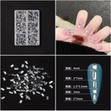 Блестки для ногтей для маникюра, стеклянный квадратный аксессуар для ногтей, популярно в интернете