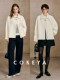 Cokeya/Cangshan Muxue~ White Alpaca Wool Lapel Short Jacket Woolen Coat Women's Winter