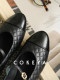 Cokeya/Toe Ballet~ Chanel-Style Quilted Buckle French Genuine Leather Mary Jane Flat Shoes for Women, Early Spring