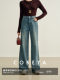 Cokeya/Fashionable Stress-Relief Pants~ Tencel High-Waisted Slimming Loose Drape Straight-Leg Wide-Leg Jeans for Women in Spring