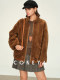 Cokeya/Coffee-Colored Melard~ Suede Lambskin Fur Integrated Reversible Thickened Fur Jacket for Women