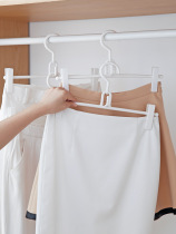  (6 packs)Frost mountain cabinet superimposed skirt rack pants clip Wardrobe non-slip adjustment plastic hanger pants rack skirt clip