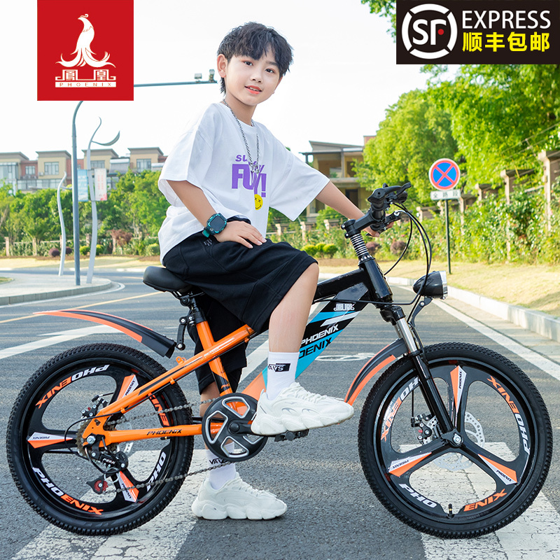 Phoenix Children's Bicycle for Ages 6-8-15, Boys and Girls, Primary and Secondary School Students, Mountain Bike with Variable Speed, Disc Brakes, Shock Absorber, Pedal