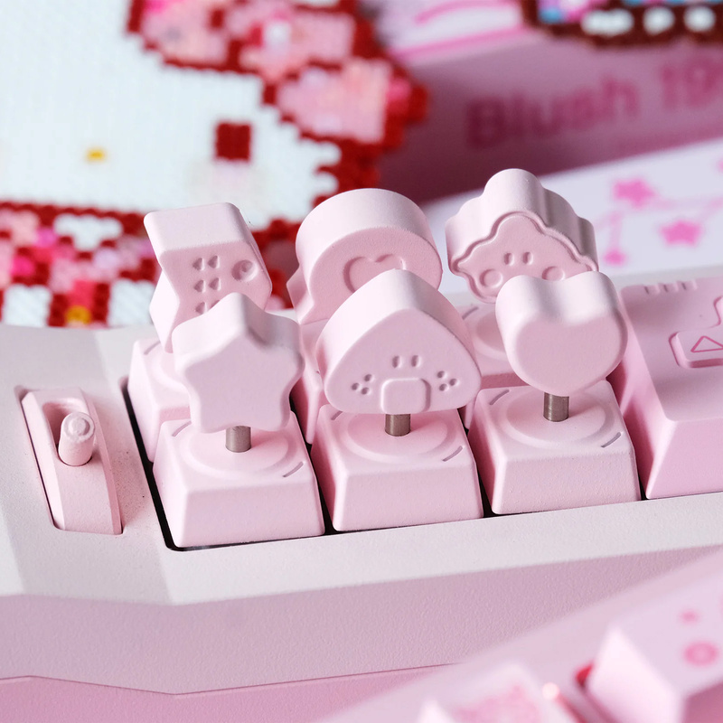 80Retros Blush Sakura Metal Keycap/Heart/Five-Pointed Star 80Retros Blush Sakura Metal Keycap/Heart/Five-Pointed Star