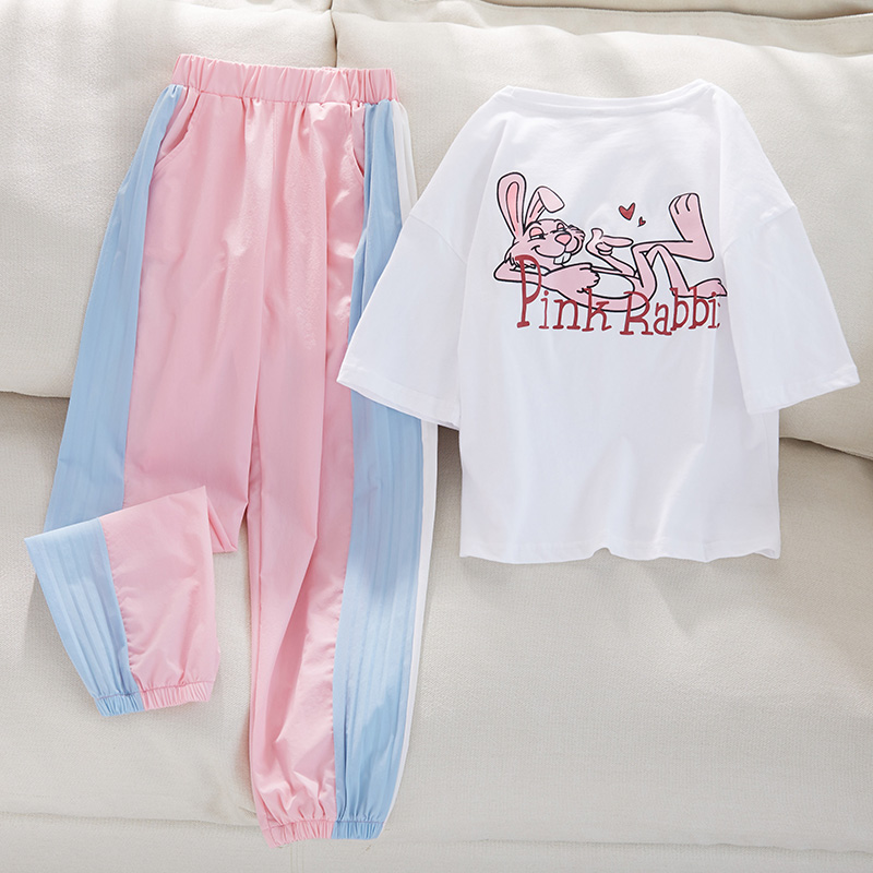 Korean girls net red suit for summer fashion children's clothing 2021 new child sports girls girls
