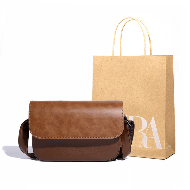 2026 New Korean Style Japanese Men's Retro Small Square Bag Small Crossbody Bag Trendy Versatile Single Shoulder Crossbody Messenger Bag