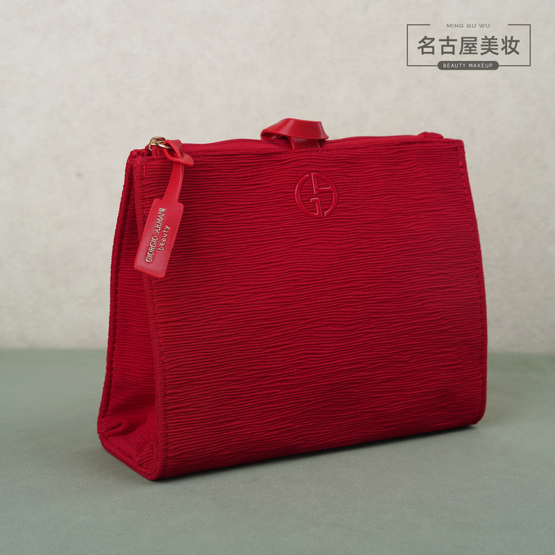 Armani Counter Makeup Bag, Red Clutch Storage Bag, High-End and Elegant Portable Evening Bag
