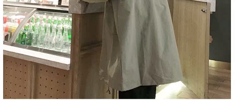 Học sinh văn học mới 2018 trong chiếc áo dài mỏng mỏng gió mùa thu thủy triều BF phong cách Hàn Quốc phiên bản Hàn Quốc của nam giới áo gió 2 mặt