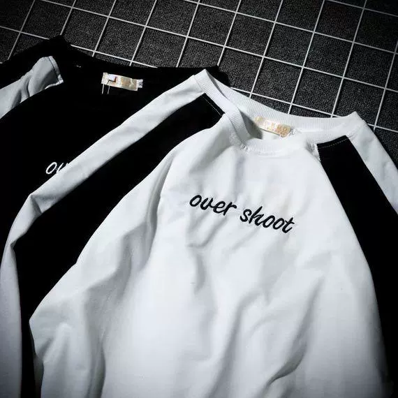 Mùa thu phiên bản Hàn Quốc của áo len cổ tròn nam tay dài bf thủy triều phong cách Harajuku ulzzang vài chiếc áo khoác sinh viên hoang dã