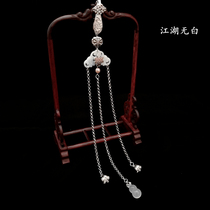 (Fu Shou long) Classical Chinese style natural jadeite jade gourd pressure placket cheongsam accessories tassel pendant female