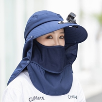 Fan Cap Black Tech Sun Cap Anti UV with fan Outdoor Out of the sun Hood Rechargeable Fisherman Cap