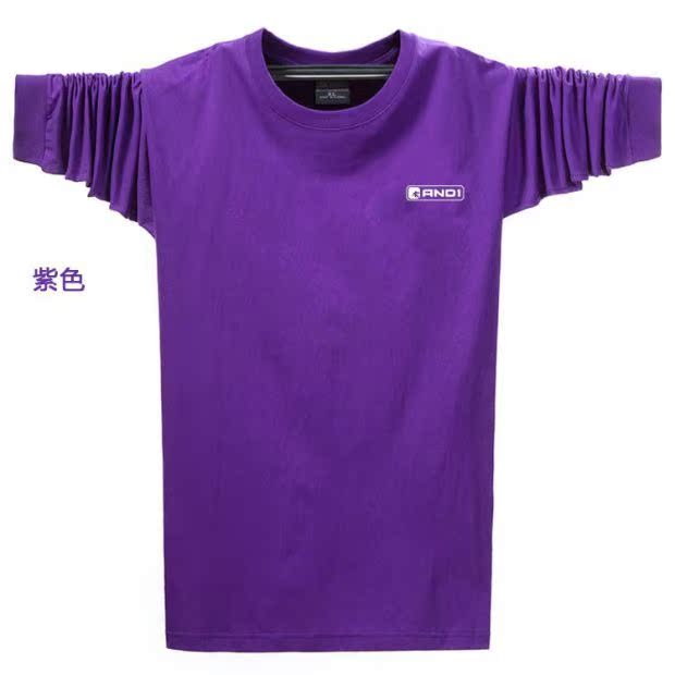 Đàn ông cộng với phân bón để tăng quần áo mùa thu Áo phông của cha trung niên Áo thun dài tay cotton chất béo thể thao cỡ lớn áo thun trắng áo form rộng nam cá tính