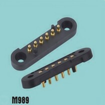 6P male and female set of spring thimble pogopin battery connector PCB spring pin conductive pin M989 6P