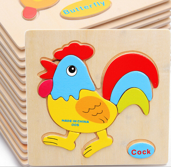 Children Building Blocks Cartoon Animal Puzzle Jigsaw Puzzle 3D Wooden Jigsaw Puzzle Jigsaw Puzzle Children Puzzle Toys