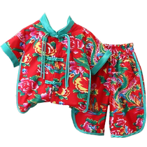 Childrens costumes Hanfu summer clothes boys and girls Chinese style parent-child clothes brothers and sisters Tang suit dresses Childrens Day costumes