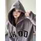 LKSTORELKOD2022 ພາກຮຽນ spring new couple suede casual zipper hoodie jacket plus velvet sweater hoodie