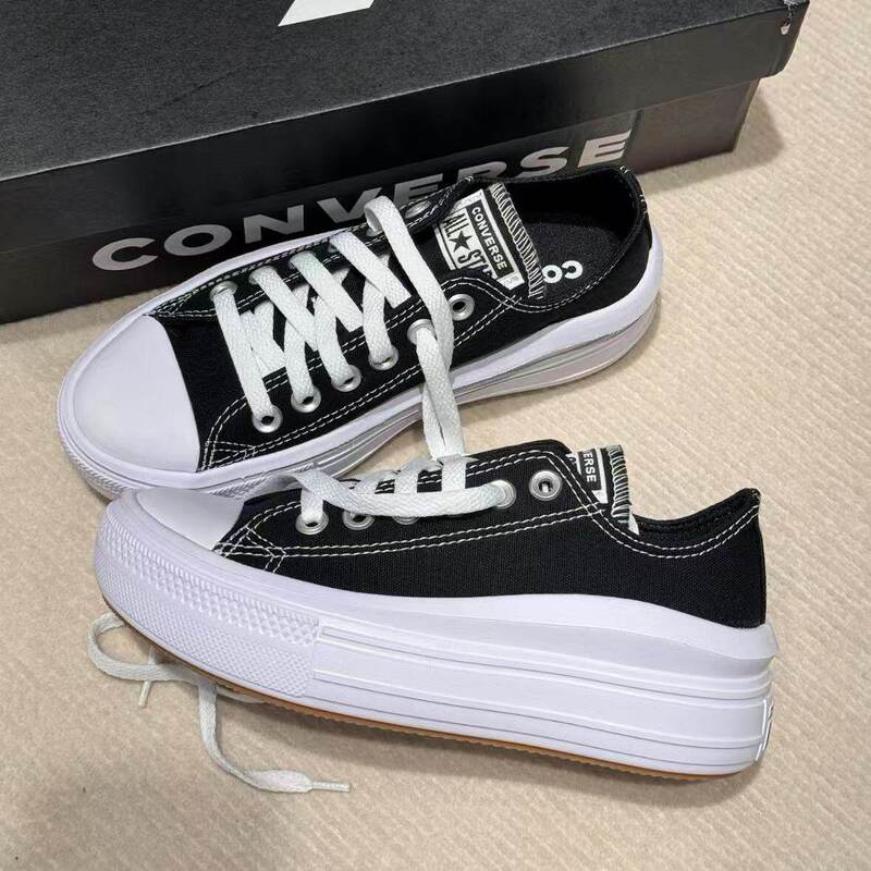 Authentic Converse All Star Move Canvas Shoes Cloud Low-Top Thick-Soled Height-Increasing Shoes 570256C Authentic Converse All Star Move Canvas Shoes Cloud Low-Top Thick-Soled Height-Increasing Shoes 570256C