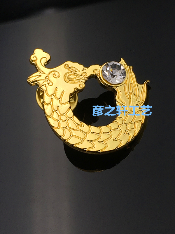 Large Dragon Line Division Emblem China Life Badge China Life Chest Card 3 5 cm Copper Material Inlaid Drill Breast Badge Custom Made