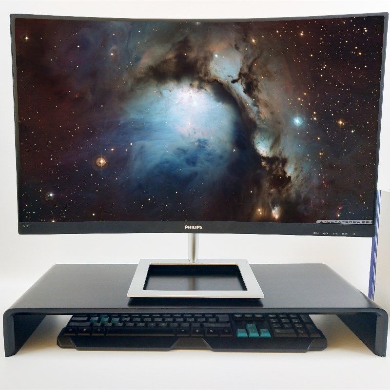 Solid wood computer screen increase shelf base bracket pad height desktop keyboard storage finishing rack customization