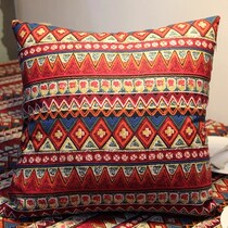 Ethnic style cotton and linen pillow cushion Bohemian sofa cushion hotel bar cushion car cushion waist pillow