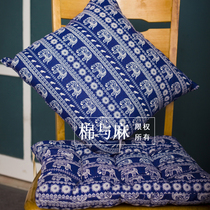 Cotton and linen ethnic wind waist pillow pillow case backrest sofa backrest pillow car pillow backrest computer chair backrest
