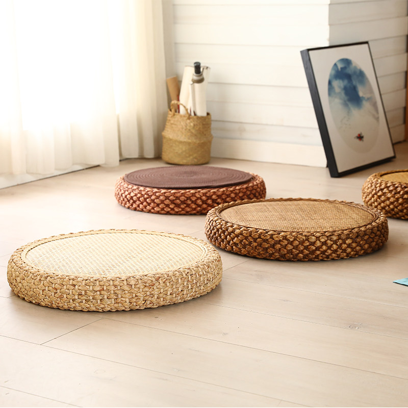 Day Style Bushel Cushion Tatami Round Mat rattan Cushion Zen cushion Cushion Ground Cushion Grass-up Seating Piers Retro