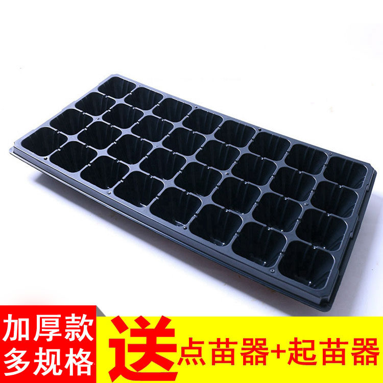 Thickened cultivating seedlings plug trays Multi-specification hole plastic pots Seedlings grass buds and vegetables planting black nutrition bowl