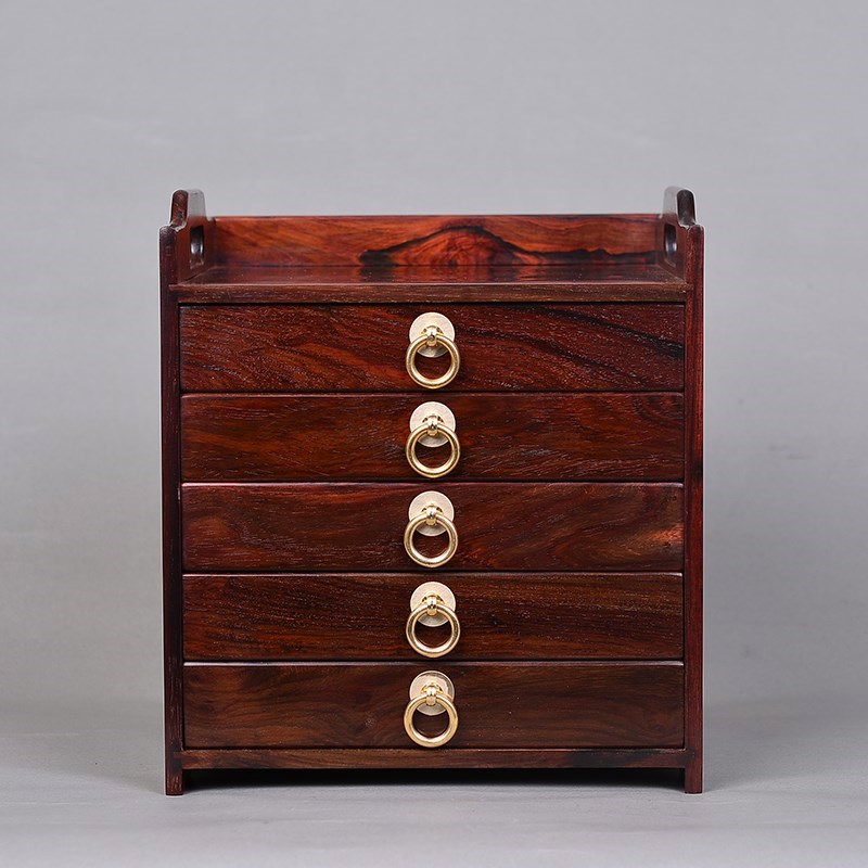 Mahogany Pu'er tea box drawer tea tray kung fu tea set solid wood tea ceremony tea cake box big red sour branch storage box