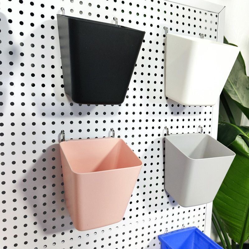 Multifunctional metal hole plate round hole storage tube hardware accessories hanger storage bucket desktop creative ornaments pen holder