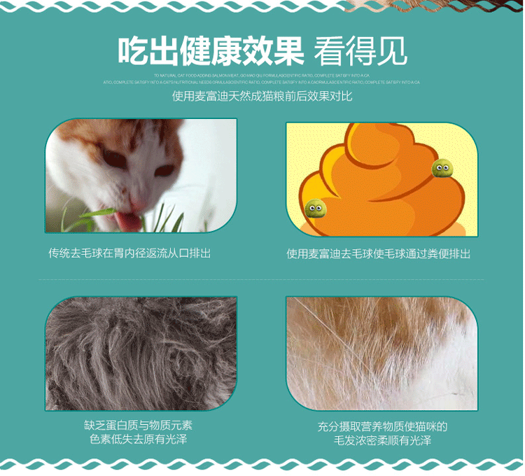 Mai Fudi thành thức ăn cho cá hồi mèo đôi chiến đấu với chất béo thấp lông sáng đẹp tóc đặc biệt thực phẩm tự nhiên hương vị cá lành mạnh - Cat Staples thức ăn mèo con