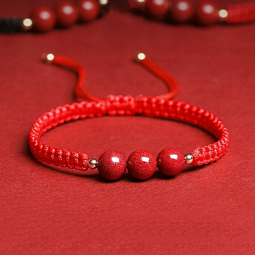 Браслет из красной нити подходит для мужчин и женщин, оберег на день рождения, амулет, цвета киновари