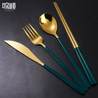 Зеленое золото [Нож+вилка+ложка+палочки для палочек] Четырехпа