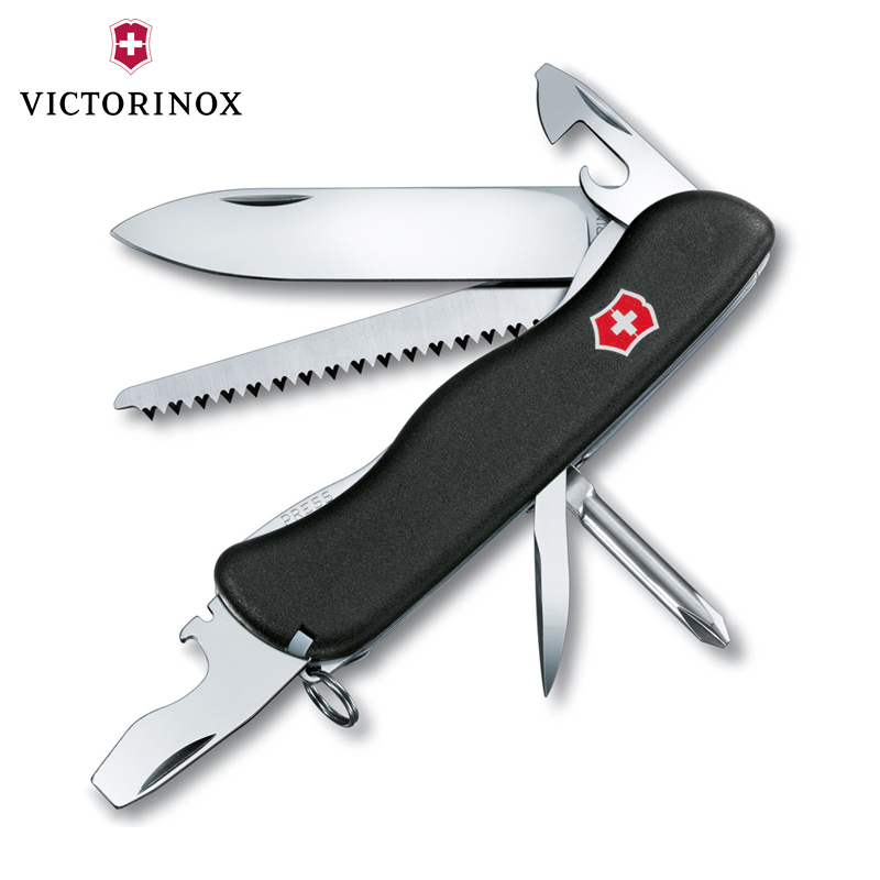 Vickers chính hãng Thụy Sĩ quân đội dao cắt stalker đen 0.8463.3 ngoài trời dao gấp đa chức năng quân đội dao dao đa năng quân đội
