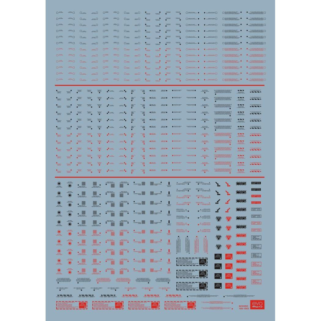 (EVO)MG 1:100 NC05OC-1003 HIQ style(Warning Department) Special Water Paste (Black Red)