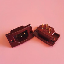 Electric hot pot electric wok accessories power socket three-hole copper sheet Bakelite seat socket word socket 10A 250V