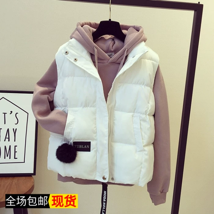 Áo vest cotton nữ mùa thu đông 2020 mới đoạn ngắn Áo khoác cotton sinh viên Hàn Quốc áo khoác cotton nữ vest vest - Áo vest