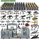 Domestic World War Ii Building Block Minifigure Military Eighth Route Army Soldier Whistle Tower Scene Desert Battlefield Assembled Educational Toy