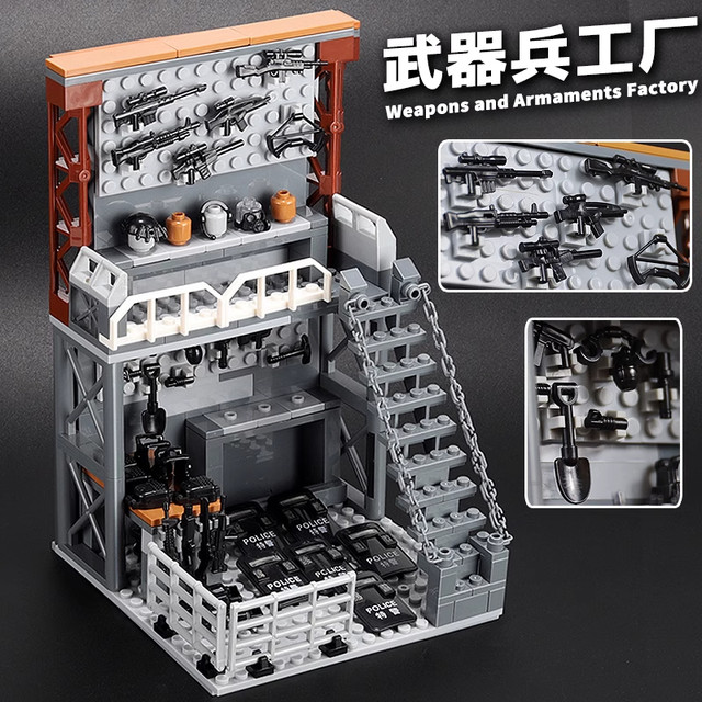 World War Ii Building Blocks Military Prison Cage Watchtower Special Forces Minifigure Base Observation Deck Children's Assembly Toys